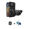 MARSİLYAN™- iPhone 16 Kılıf Ahenk Klasik - Siyah 3D Antistatik Seramik Nano Ekran Koruyucu + PVD Metal Kamera Lens - YL