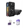 MARSİLYAN™- iPhone 16 Kılıf Ahenk Klasik - Siyah Bilvis 5in1 3D Magic Cam Ekran Koruyucu + Bilvis Titan Kamera Lens - YL