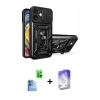 MARSİLYAN™- iPhone 16 Kılıf Ahenk Klasik - Siyah Bilvis 5in1 3D Magic Cam Ekran Koruyucu + Raze Metal Kamera Lens - LT