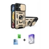 MARSİLYAN™- iPhone 16 Kılıf Ahenk Klasik - Siyah Bilvis 5in1 3D Magic Cam Ekran Koruyucu + Raze Metal Kamera Lens - LT