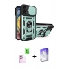 MARSİLYAN™- iPhone 16 Kılıf Ahenk Klasik - Siyah Bilvis 5in1 3D Magic Cam Ekran Koruyucu + Raze Metal Kamera Lens - PE