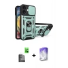 MARSİLYAN™- iPhone 16 Kılıf Ahenk Klasik - Siyah Bilvis 5in1 3D Magic Cam Ekran Koruyucu + Raze Metal Kamera Lens - SH