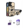 MARSİLYAN™- iPhone 16 Kılıf Ahenk Klasik - Siyah Bilvis 5in1 3D Magic Cam Ekran Koruyucu + Siyah Bilvis Titan Kamera Lens