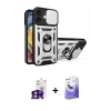 MARSİLYAN™- iPhone 16 Kılıf Ahenk Klasik - Siyah Bilvis 5in1 5D Magic Hayalet Cam Ekran Koruyucu + Bilvis Titan Kamera Lens - PE