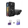 MARSİLYAN™- iPhone 16 Kılıf Ahenk Klasik - Siyah Bilvis 5in1 5D Magic Hayalet Cam Ekran Koruyucu + Bilvis Titan Kamera Lens - PE