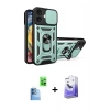 MARSİLYAN™- iPhone 16 Kılıf Ahenk Klasik - Siyah Bilvis 5in1 5D Magic Hayalet Cam Ekran Koruyucu + Raze Metal Kamera Lens - LT