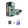 MARSİLYAN™- iPhone 16 Kılıf Ahenk Klasik - Siyah Bilvis 5in1 5D Magic Hayalet Cam Ekran Koruyucu + PVD Metal Kamera Lens - MI