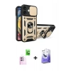 MARSİLYAN™- iPhone 16 Kılıf Ahenk Klasik - Siyah Bilvis 5in1 5D Magic Hayalet Cam Ekran Koruyucu + Raze Metal Kamera Lens - PE