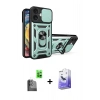 MARSİLYAN™- iPhone 16 Kılıf Ahenk Klasik - Siyah Bilvis 5in1 5D Magic Hayalet Cam Ekran Koruyucu + Raze Metal Kamera Lens - SH