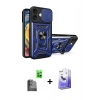 MARSİLYAN™- iPhone 16 Kılıf Ahenk Klasik - Siyah Bilvis 5in1 5D Magic Hayalet Cam Ekran Koruyucu + Raze Metal Kamera Lens - SH