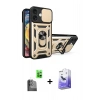 MARSİLYAN™- iPhone 16 Kılıf Ahenk Klasik - Siyah Bilvis 5in1 5D Magic Hayalet Cam Ekran Koruyucu + Raze Metal Kamera Lens - SH