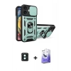 MARSİLYAN™- iPhone 16 Kılıf Ahenk Klasik - Siyah Bilvis 5in1 5D Magic Hayalet Cam Ekran Koruyucu + PVD Metal Kamera Lens - YL