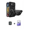MARSİLYAN™- iPhone 16 Kılıf Ahenk Klasik - Siyah Bilvis 5in1 5D Magic Hayalet Cam Ekran Koruyucu + PVD Metal Kamera Lens - YL