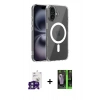 MARSİLYAN™- iPhone 16 Kılıf Ahenk Minimal Serisi - Şeffaf 360 Full Body Arka Koruyucu + Bilvis Titan Kamera Lens - YL