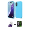 MARSİLYAN™- iPhone 16 Kılıf Ahenk Serisi - Şeffaf 360 Full Body Arka Koruyucu + Bilvis Titan Kamera Lens - PE