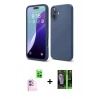 MARSİLYAN™- iPhone 16 Kılıf Ahenk Serisi - Şeffaf 360 Full Body Arka Koruyucu + Raze Metal Kamera Lens - PE