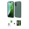 MARSİLYAN™- iPhone 16 Kılıf Ahenk Serisi - Şeffaf 360 Full Body Arka Koruyucu + Raze Metal Kamera Lens - PE