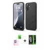 MARSİLYAN™- iPhone 16 Kılıf Ahenk Serisi - Şeffaf 360 Full Body Arka Koruyucu + Raze Metal Kamera Lens - PE