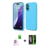 MARSİLYAN™- iPhone 16 Kılıf Ahenk Serisi - Şeffaf 360 Full Body Arka Koruyucu + Raze Metal Kamera Lens - PE