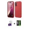 MARSİLYAN™- iPhone 16 Kılıf Ahenk Serisi - Şeffaf 360 Full Body Arka Koruyucu + Bilvis Titan Kamera Lens - SH