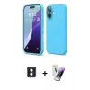 MARSİLYAN™- iPhone 16 Kılıf Ahenk Serisi - Şeffaf Pasifik Cam Ekran Koruyucu + PVD Metal Kamera Lens - MI