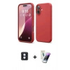MARSİLYAN™- iPhone 16 Kılıf Ahenk Serisi - Şeffaf Pasifik Cam Ekran Koruyucu + PVD Metal Kamera Lens - MI
