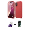 MARSİLYAN™- iPhone 16 Kılıf Ahenk Serisi - Siyah 360 Mat Full Body Arka Koruyucu + Bilvis Titan Kamera Lens - GS