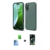 MARSİLYAN™- iPhone 16 Kılıf Ahenk Serisi - Siyah 360 Mat Full Body Arka Koruyucu + Raze Metal Kamera Lens - LT