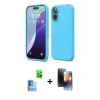 MARSİLYAN™- iPhone 16 Kılıf Ahenk Serisi - Siyah 3D Antistatik Mat Seramik Nano Ekran Koruyucu + Raze Metal Kamera Lens - LT