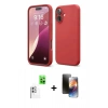 MARSİLYAN™- iPhone 16 Kılıf Ahenk Serisi - Siyah 3D Antistatik Mat Seramik Nano Ekran Koruyucu + Raze Metal Kamera Lens - BZ