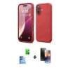 MARSİLYAN™- iPhone 16 Kılıf Ahenk Serisi - Siyah 3D Antistatik Mat Seramik Nano Ekran Koruyucu + Raze Metal Kamera Lens - LT