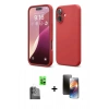 MARSİLYAN™- iPhone 16 Kılıf Ahenk Serisi - Siyah 3D Antistatik Mat Seramik Nano Ekran Koruyucu + Siyah Raze Metal Kamera Lens