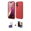MARSİLYAN™- iPhone 16 Kılıf Ahenk Serisi - Siyah 3D Antistatik Mat Seramik Nano Ekran Koruyucu + Bilvis Titan Kamera Lens - YL