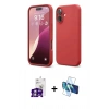 MARSİLYAN™- iPhone 16 Kılıf Ahenk Serisi - Siyah 3D Antistatik Seramik Nano Ekran Koruyucu + Bilvis Titan Kamera Lens - GS