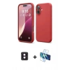 MARSİLYAN™- iPhone 16 Kılıf Ahenk Serisi - Siyah 3D Antistatik Seramik Nano Ekran Koruyucu + PVD Metal Kamera Lens - PE