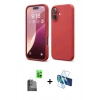 MARSİLYAN™- iPhone 16 Kılıf Ahenk Serisi - Siyah 3D Antistatik Seramik Nano Ekran Koruyucu + Raze Metal Kamera Lens - SH