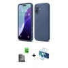 MARSİLYAN™- iPhone 16 Kılıf Ahenk Serisi - Siyah 3D Antistatik Seramik Nano Ekran Koruyucu + Raze Metal Kamera Lens - SH
