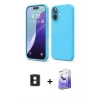 MARSİLYAN™- iPhone 16 Kılıf Ahenk Serisi - Siyah Bilvis 5in1 5D Magic Hayalet Cam Ekran Koruyucu + PVD Metal Kamera Lens - MI