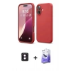 MARSİLYAN™- iPhone 16 Kılıf Ahenk Serisi - Siyah Bilvis 5in1 5D Magic Hayalet Cam Ekran Koruyucu + PVD Metal Kamera Lens - PE