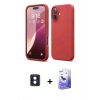 MARSİLYAN™- iPhone 16 Kılıf Ahenk Serisi - Siyah Bilvis 5in1 5D Magic Hayalet Cam Ekran Koruyucu + PVD Metal Kamera Lens - MI