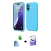 MARSİLYAN™- iPhone 16 Kılıf Ahenk Serisi - Siyah Bilvis 5in1 5D Magic Hayalet Cam Ekran Koruyucu + Raze Metal Kamera Lens - LT