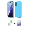 MARSİLYAN™- iPhone 16 Kılıf Ahenk Serisi - Siyah Bilvis 5in1 5D Magic Hayalet Cam Ekran Koruyucu + Raze Metal Kamera Lens - BZ