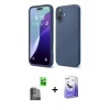 MARSİLYAN™- iPhone 16 Kılıf Ahenk Serisi - Siyah Bilvis 5in1 5D Magic Hayalet Cam Ekran Koruyucu + Raze Metal Kamera Lens - SH