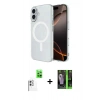 MARSİLYAN™- iPhone 16 Kılıf Ahenk Yansıma Prime - Şeffaf 360 Full Body Arka Koruyucu + Raze Metal Kamera Lens - BZ