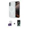 MARSİLYAN™- iPhone 16 Kılıf Ahenk Yansıma Prime - Siyah 360 Mat Full Body Arka Koruyucu + Bilvis Titan Kamera Lens - YL