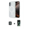 MARSİLYAN™- iPhone 16 Kılıf Ahenk Yansıma Prime - Siyah 360 Mat Full Body Arka Koruyucu + PVD Metal Kamera Lens - YL