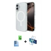 MARSİLYAN™- iPhone 16 Kılıf Ahenk Yansıma Prime - Siyah 3D Antistatik Seramik Nano Ekran Koruyucu + Raze Metal Kamera Lens - LT