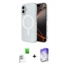 MARSİLYAN™- iPhone 16 Kılıf Ahenk Yansıma Prime - Siyah Bilvis 5in1 3D Magic Cam Ekran Koruyucu + Raze Metal Kamera Lens - BZ