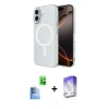 MARSİLYAN™- iPhone 16 Kılıf Ahenk Yansıma Prime - Siyah Bilvis 5in1 3D Magic Cam Ekran Koruyucu + Raze Metal Kamera Lens - LT