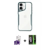 MARSİLYAN™- iPhone 16 Kılıf Akış Çizgi Koleksiyonu - Şeffaf 360 Full Body Arka Koruyucu + Bilvis Titan Kamera Lens - GS